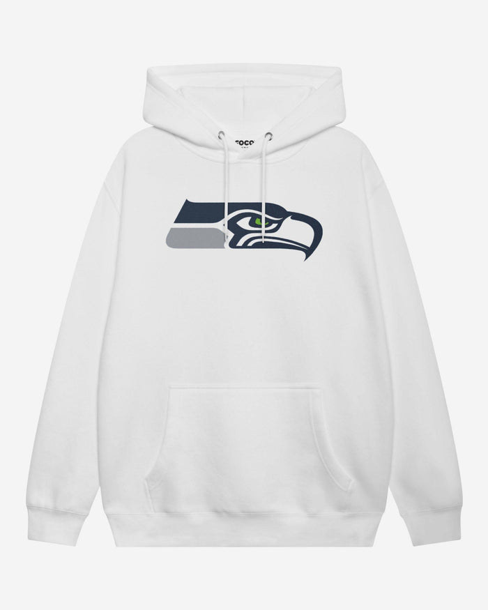 Seattle Seahawks Primary Logo Hoodie FOCO White S - FOCO.com