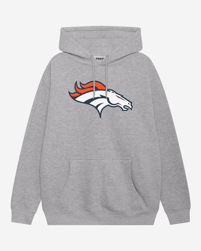 Denver Broncos Primary Logo Hoodie FOCO Athletic Heather S - FOCO.com