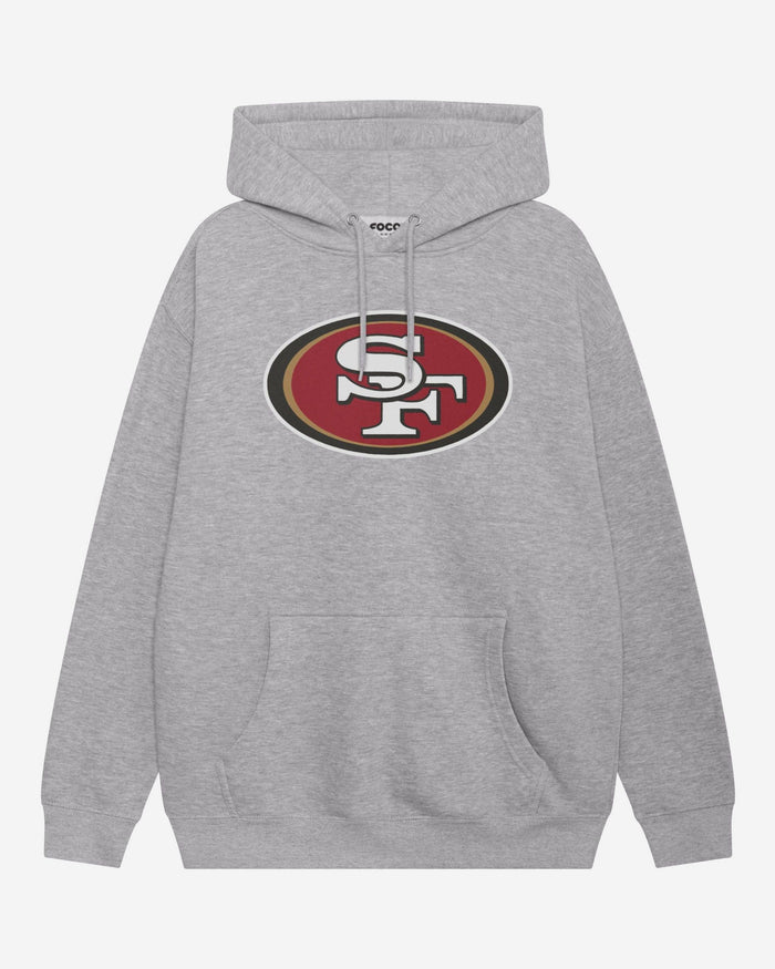 San Francisco 49ers Primary Logo Hoodie FOCO Athletic Heather S - FOCO.com
