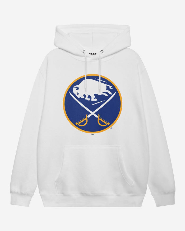 Buffalo Sabres Primary Logo Hoodie FOCO White S - FOCO.com
