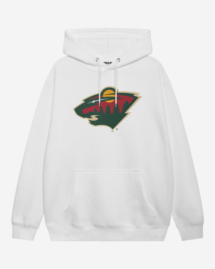 Minnesota Wild Primary Logo Hoodie FOCO White S - FOCO.com
