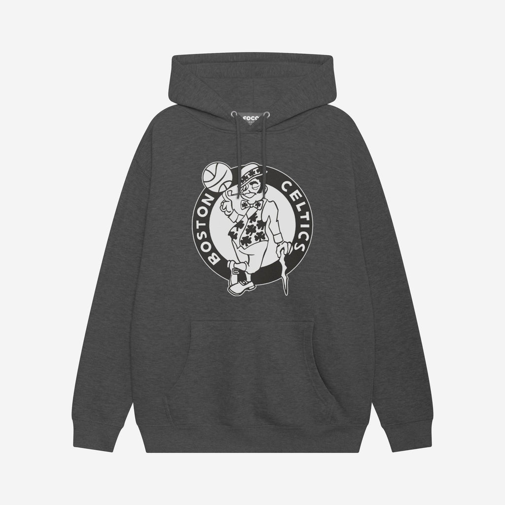 Boston Celtics Black & White Primary Logo Hoodie FOCO S - FOCO.com