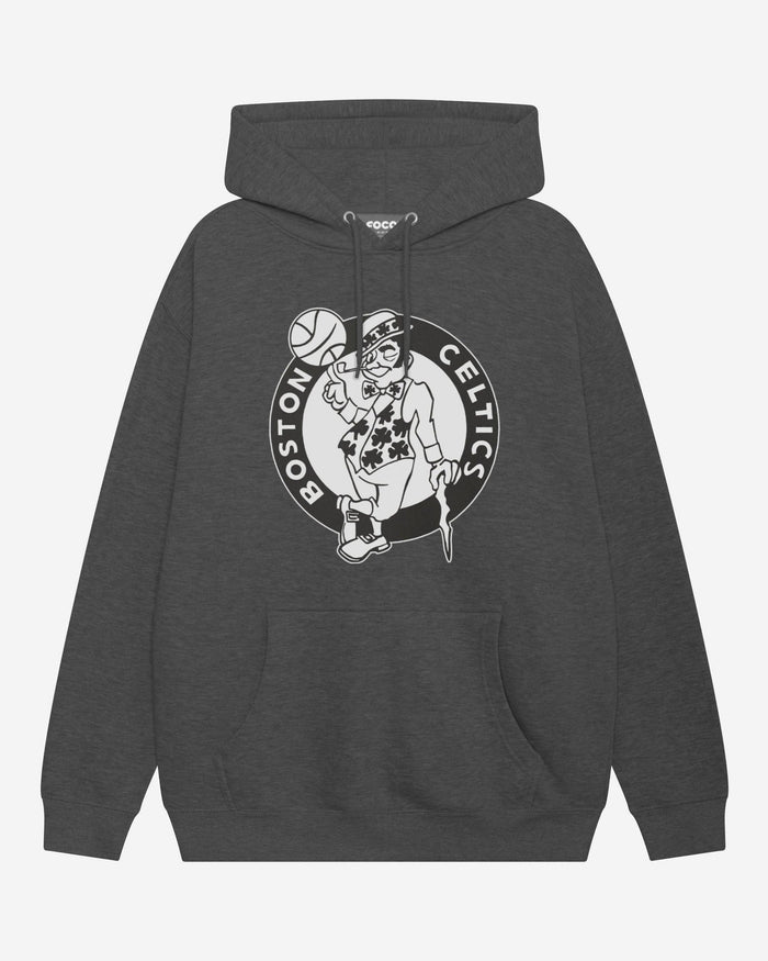 Boston Celtics Black & White Primary Logo Hoodie FOCO S - FOCO.com