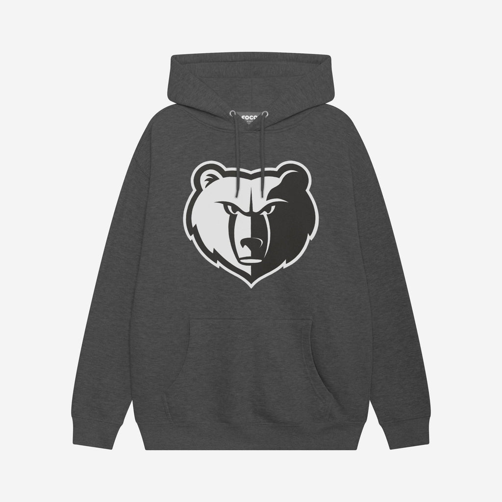 Memphis Grizzlies Black & White Primary Logo Hoodie FOCO S - FOCO.com