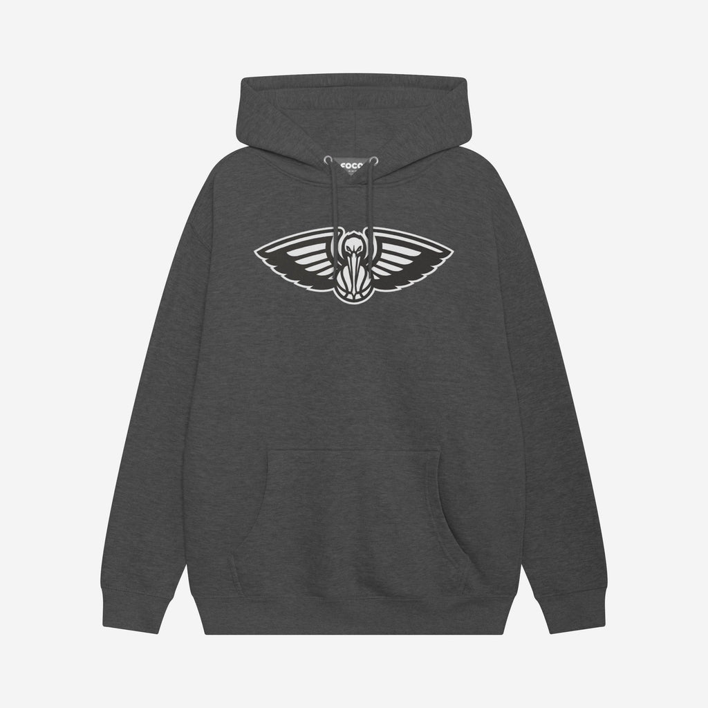New Orleans Pelicans Black & White Primary Logo Hoodie FOCO S - FOCO.com