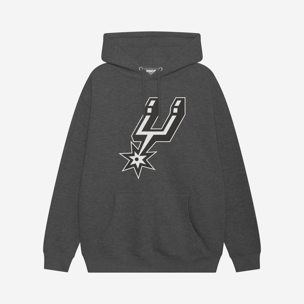 San Antonio Spurs Black & White Primary Logo Hoodie FOCO S - FOCO.com