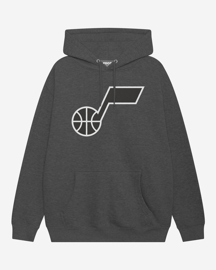 Utah Jazz Black & White Primary Logo Hoodie FOCO S - FOCO.com