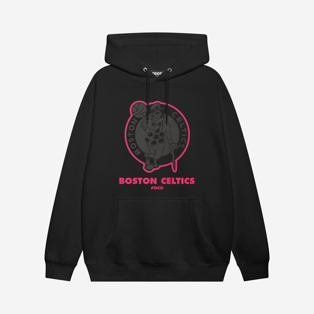 Boston Celtics Highlight Reel Hoodie FOCO Black/Neon Pink S - FOCO.com