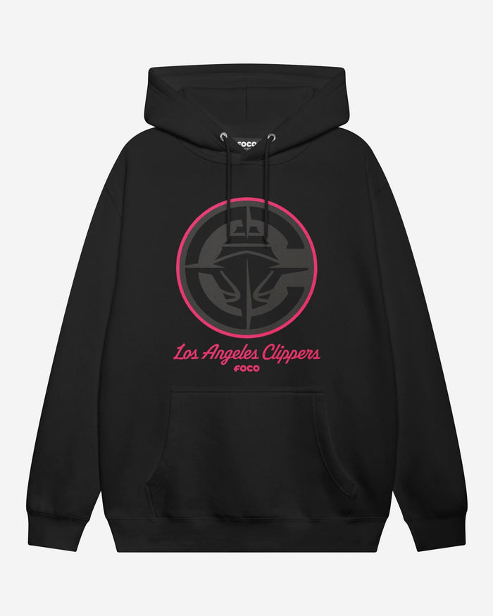 Los Angeles Clippers Highlight Reel Hoodie FOCO Black/Neon Pink S - FOCO.com