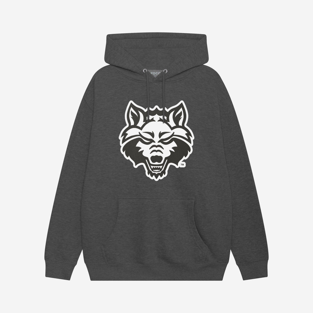 Arkansas State Red Wolves Black & White Primary Logo Hoodie FOCO S - FOCO.com