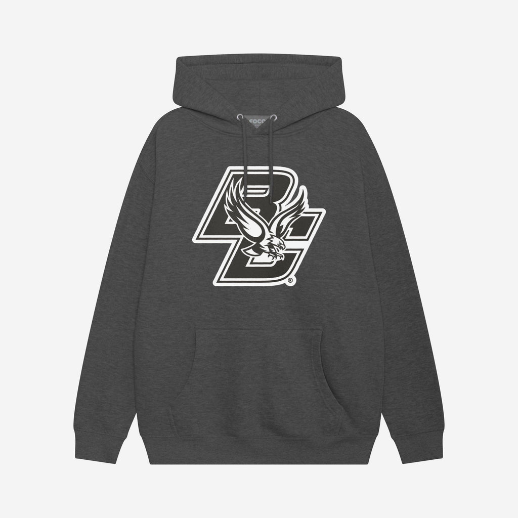 Boston College Eagles Black & White Primary Logo Hoodie FOCO S - FOCO.com