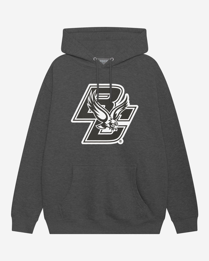 Boston College Eagles Black & White Primary Logo Hoodie FOCO S - FOCO.com
