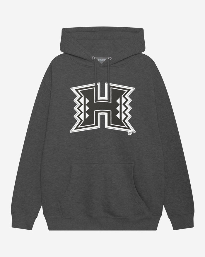 Hawaii Rainbow Warriors Black & White Primary Logo Hoodie FOCO S - FOCO.com
