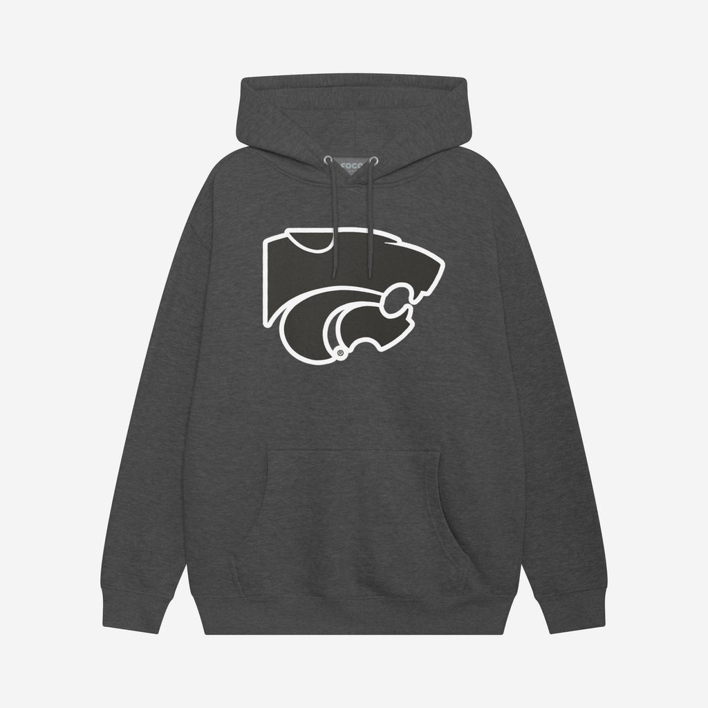 Kansas State Wildcats Black & White Primary Logo Hoodie FOCO S - FOCO.com