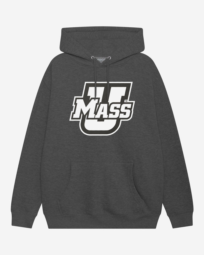 UMass Minutemen Black & White Primary Logo Hoodie FOCO S - FOCO.com