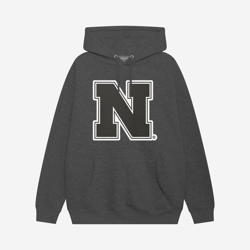 Nebraska Cornhuskers Black & White Primary Logo Hoodie FOCO S - FOCO.com