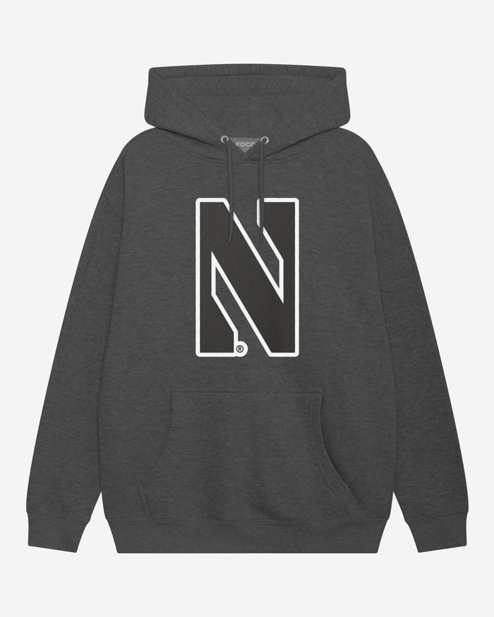 Northwestern Wildcats Black & White Primary Logo Hoodie FOCO S - FOCO.com
