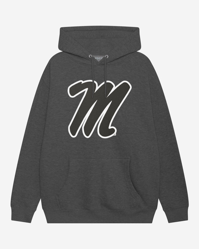 Ole Miss Rebels Black & White Primary Logo Hoodie FOCO S - FOCO.com