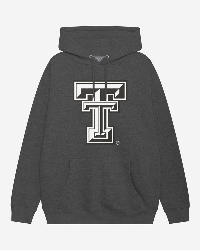 Texas Tech Red Raiders Black & White Primary Logo Hoodie FOCO S - FOCO.com
