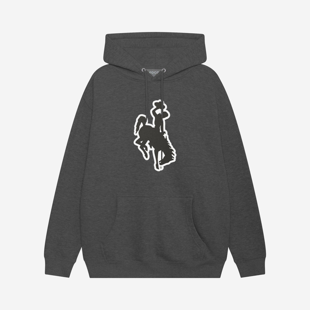 Wyoming Cowboys Black & White Primary Logo Hoodie FOCO S - FOCO.com