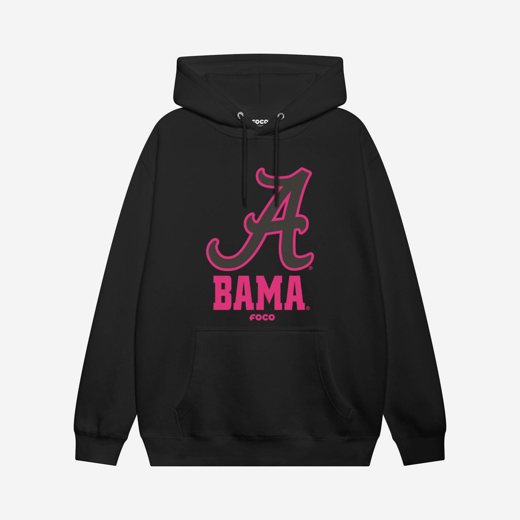 Alabama Crimson Tide Highlight Reel Hoodie FOCO Black/Neon Pink S - FOCO.com
