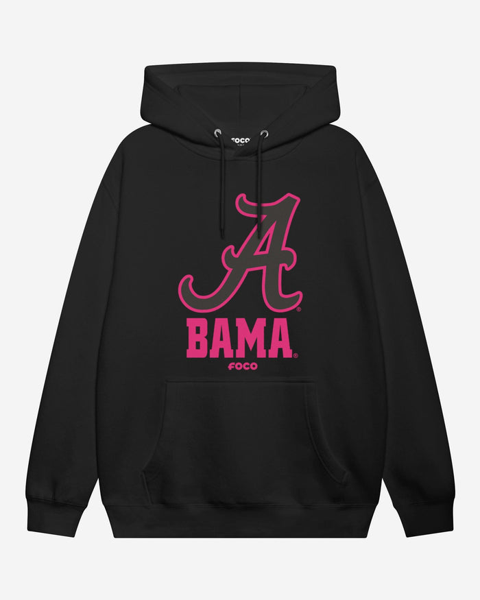 Alabama Crimson Tide Highlight Reel Hoodie FOCO Black/Neon Pink S - FOCO.com