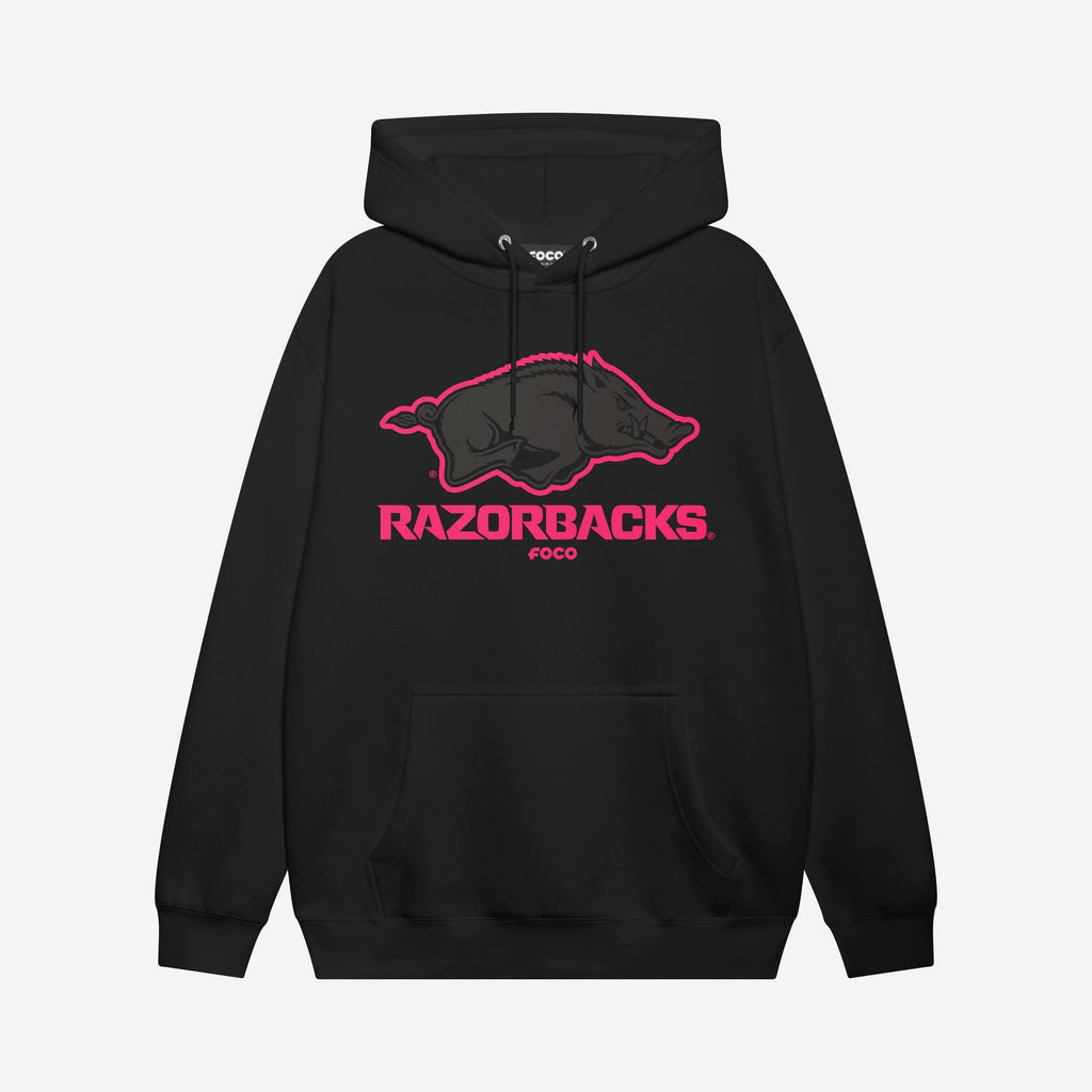 Arkansas Razorbacks Highlight Reel Hoodie FOCO Black/Neon Pink S - FOCO.com
