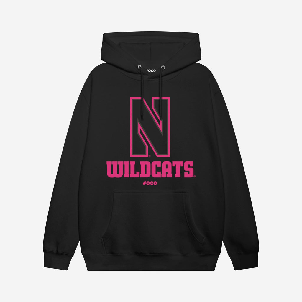 Northwestern Wildcats Highlight Reel Hoodie FOCO Black/Neon Pink S - FOCO.com