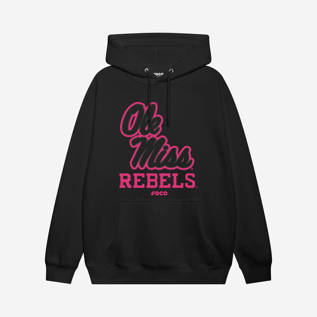 Ole Miss Rebels Highlight Reel Hoodie FOCO Black/Neon Pink S - FOCO.com