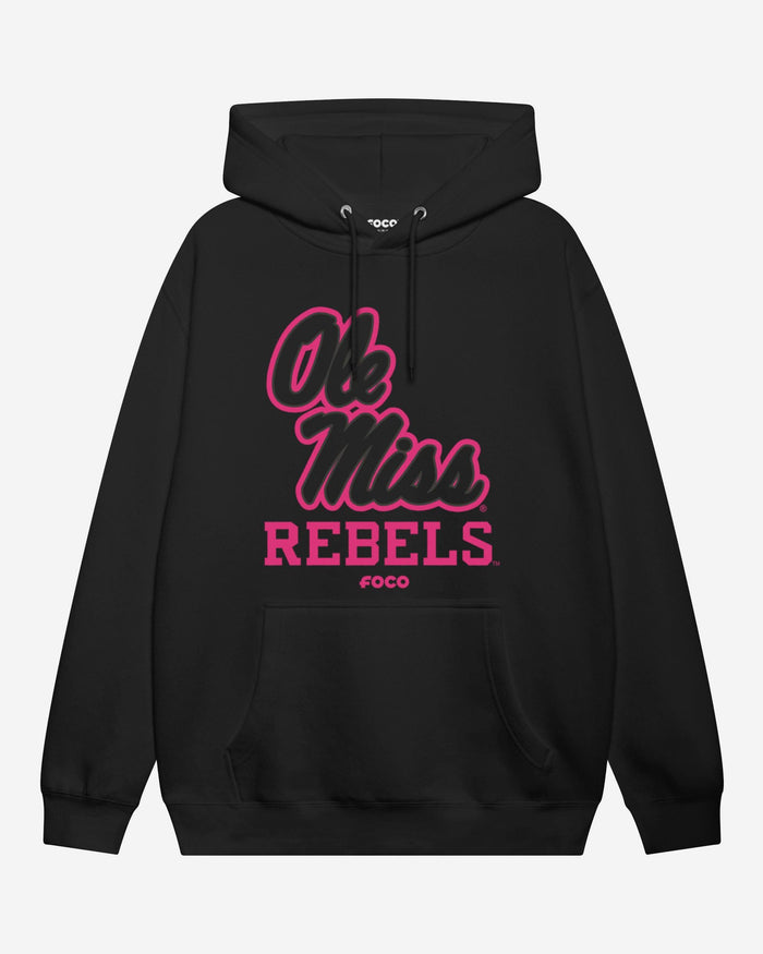 Ole Miss Rebels Highlight Reel Hoodie FOCO Black/Neon Pink S - FOCO.com