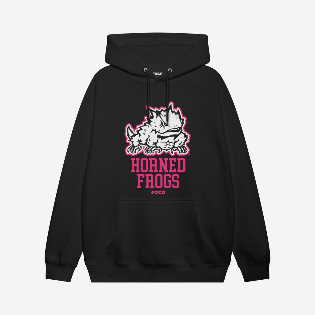 TCU Horned Frogs Highlight Reel Hoodie FOCO Black/Neon Pink S - FOCO.com