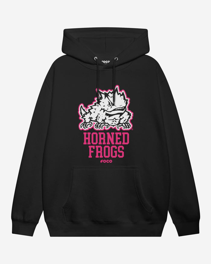 TCU Horned Frogs Highlight Reel Hoodie FOCO Black/Neon Pink S - FOCO.com