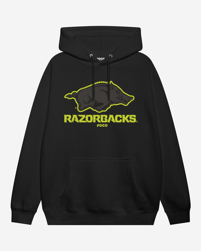 Arkansas Razorbacks Highlight Reel Hoodie FOCO Black/Volt S - FOCO.com