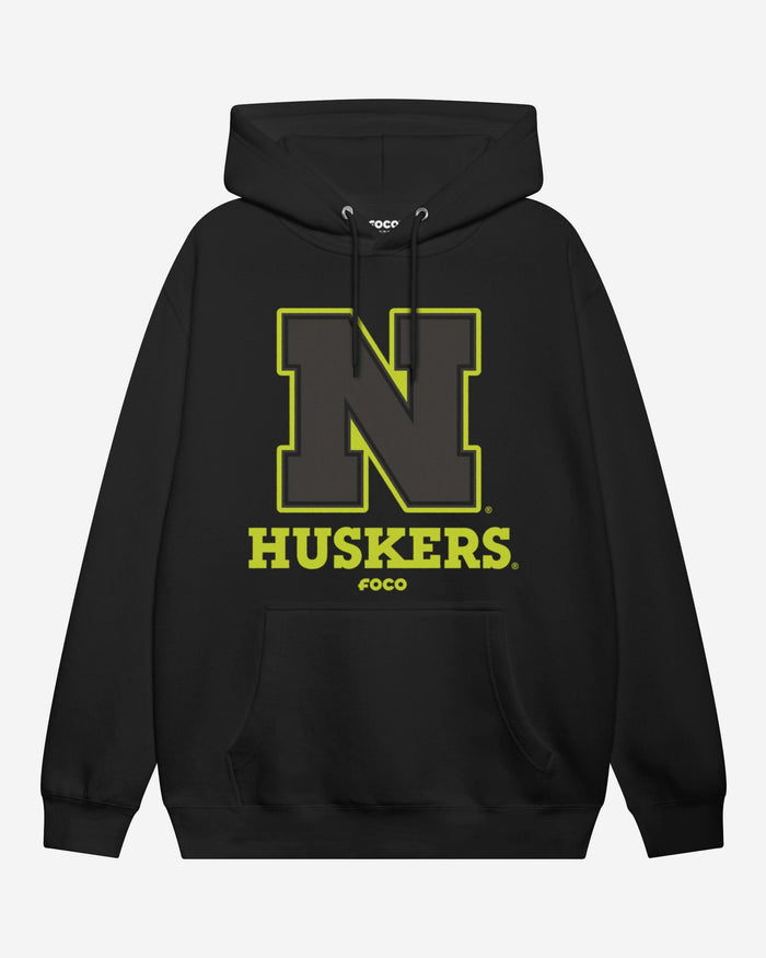 Nebraska Cornhuskers Highlight Reel Hoodie FOCO Black/Volt S - FOCO.com