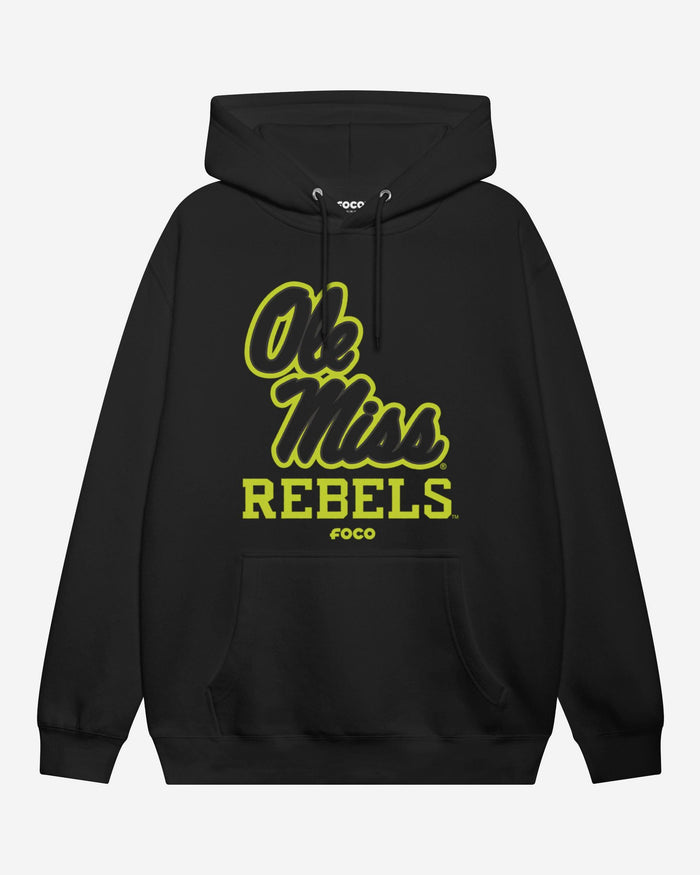 Ole Miss Rebels Highlight Reel Hoodie FOCO Black/Volt S - FOCO.com