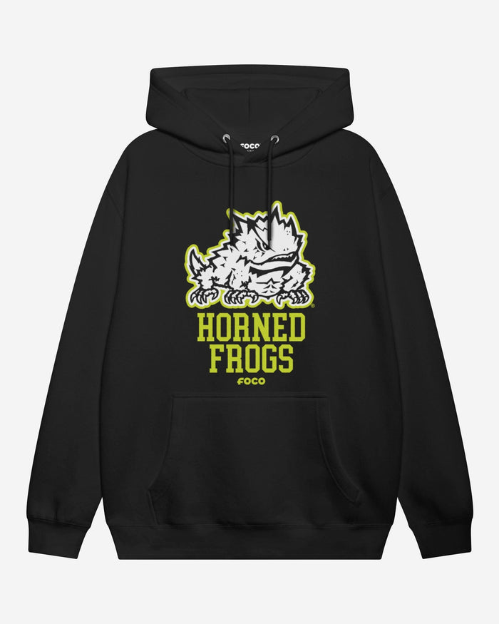 TCU Horned Frogs Highlight Reel Hoodie FOCO Black/Volt S - FOCO.com