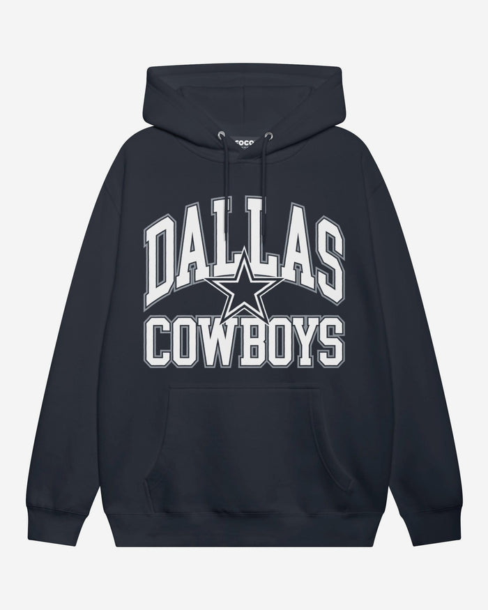 Dallas Cowboys Arched Wordmark Hoodie FOCO Navy S - FOCO.com