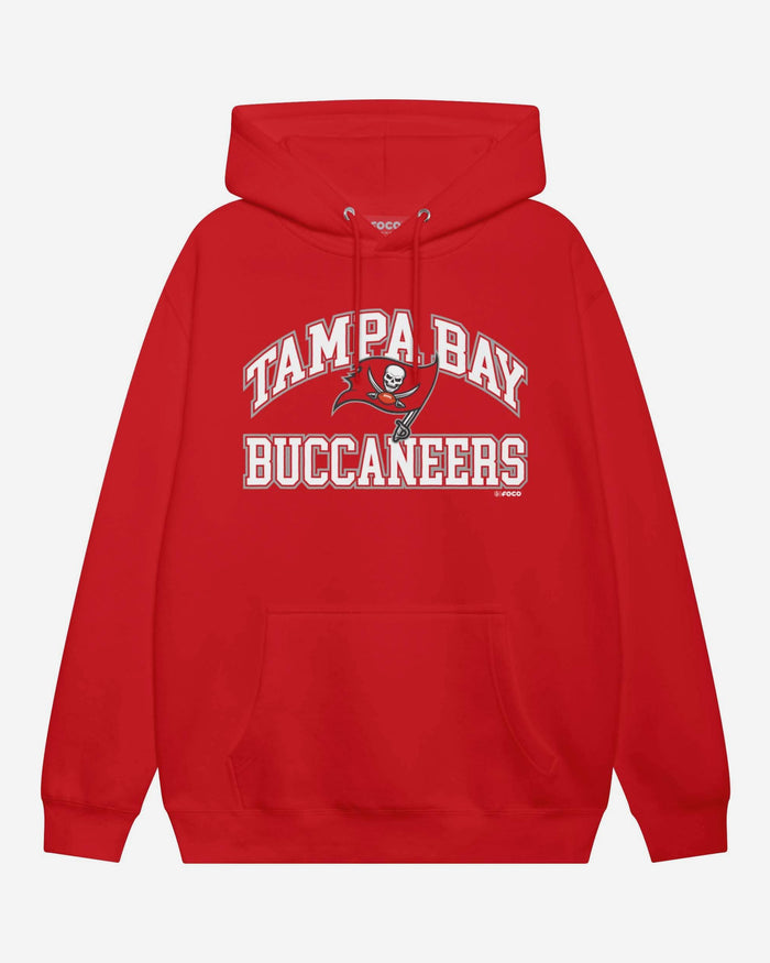 Tampa Bay Buccaneers Arched Wordmark Hoodie FOCO Athletic Heather S - FOCO.com