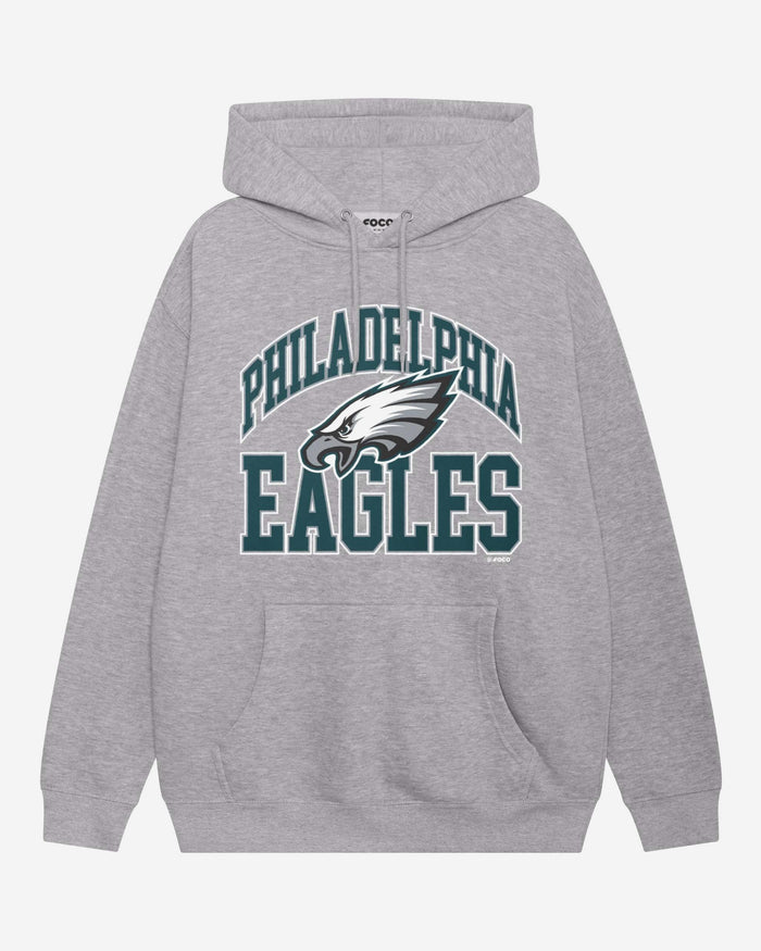 Philadelphia Eagles Arched Wordmark Hoodie FOCO Athletic Heather S - FOCO.com
