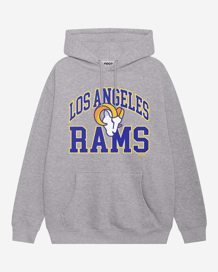 Los Angeles Rams Arched Wordmark Hoodie FOCO Athletic Heather S - FOCO.com