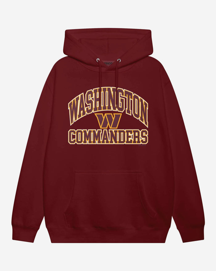 Washington Commanders Arched Wordmark Hoodie FOCO Athletic Heather S - FOCO.com