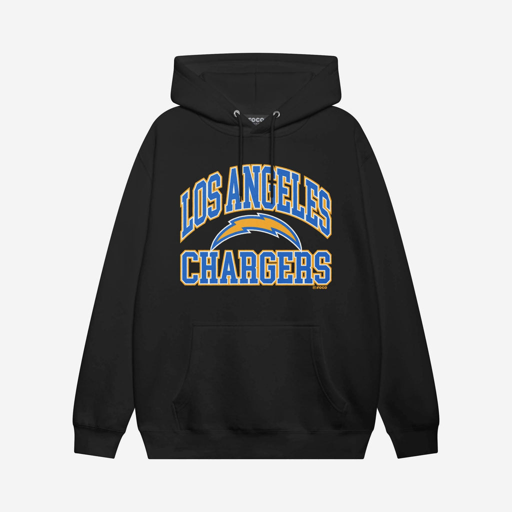 Los Angeles Chargers Arched Wordmark Hoodie FOCO Athletic Heather S - FOCO.com