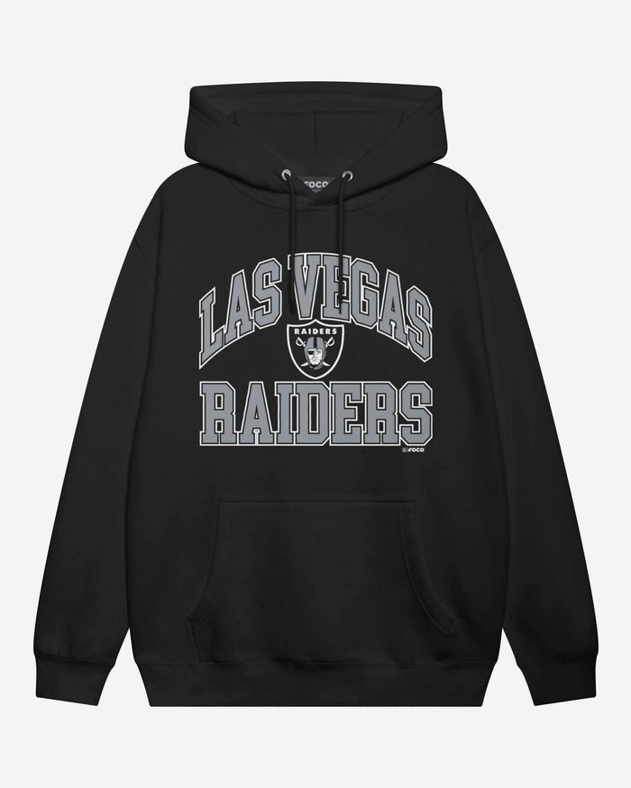 Las Vegas Raiders Arched Wordmark Hoodie FOCO Athletic Heather S - FOCO.com