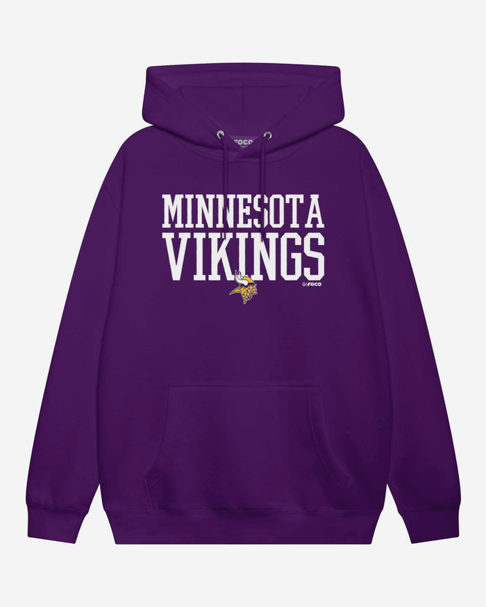 Minnesota Vikings Bold Wordmark Hoodie FOCO Athletic Heather S - FOCO.com