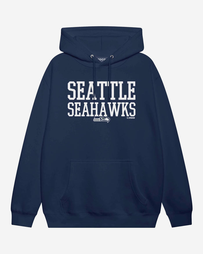 Seattle Seahawks Bold Wordmark Hoodie FOCO Athletic Heather S - FOCO.com