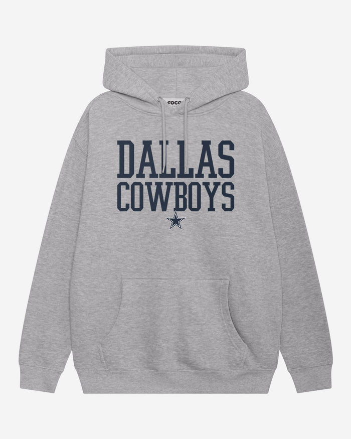 Dallas Cowboys Bold Wordmark Hoodie FOCO Athletic Heather S - FOCO.com