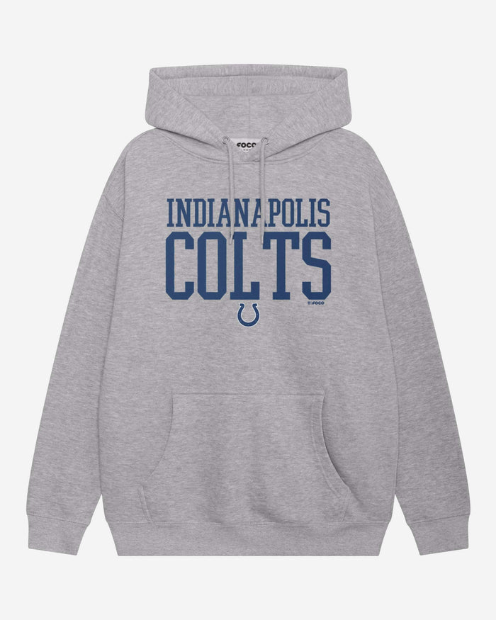 Indianapolis Colts Bold Wordmark Hoodie FOCO Athletic Heather S - FOCO.com