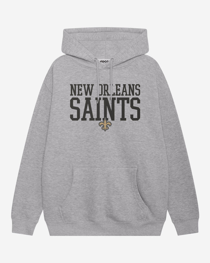 New Orleans Saints Bold Wordmark Hoodie FOCO Athletic Heather S - FOCO.com