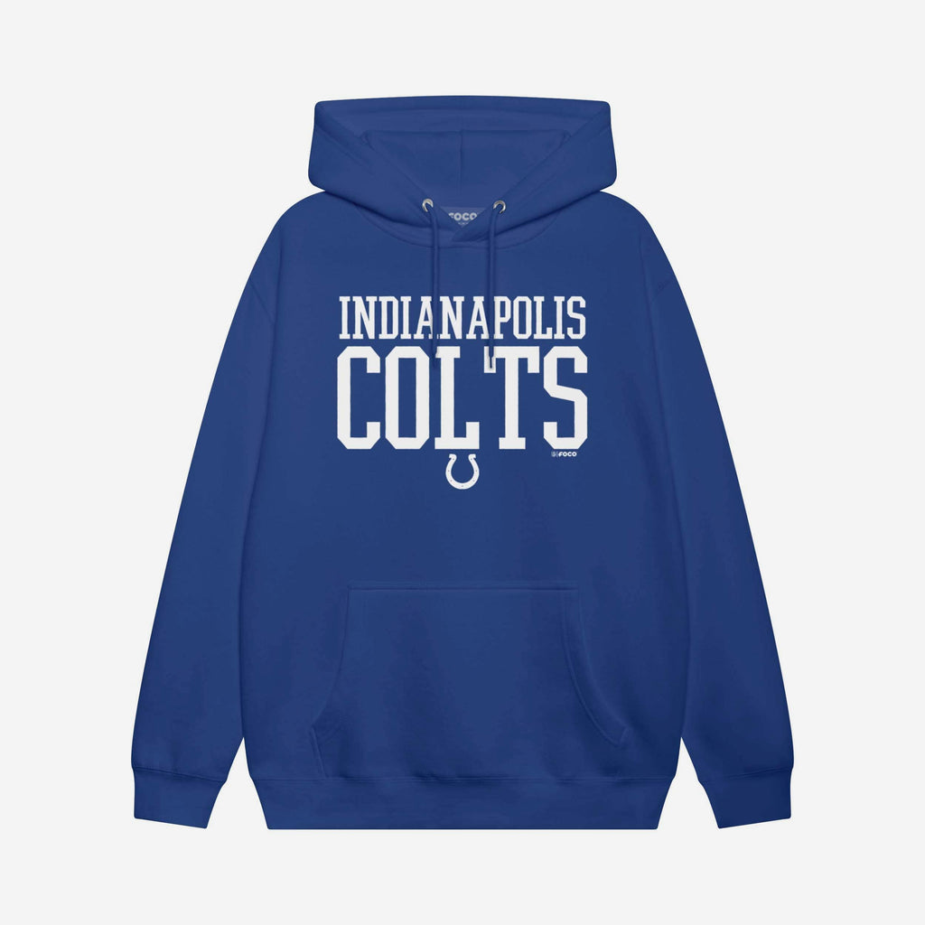 Indianapolis Colts Bold Wordmark Hoodie FOCO Athletic Heather S - FOCO.com