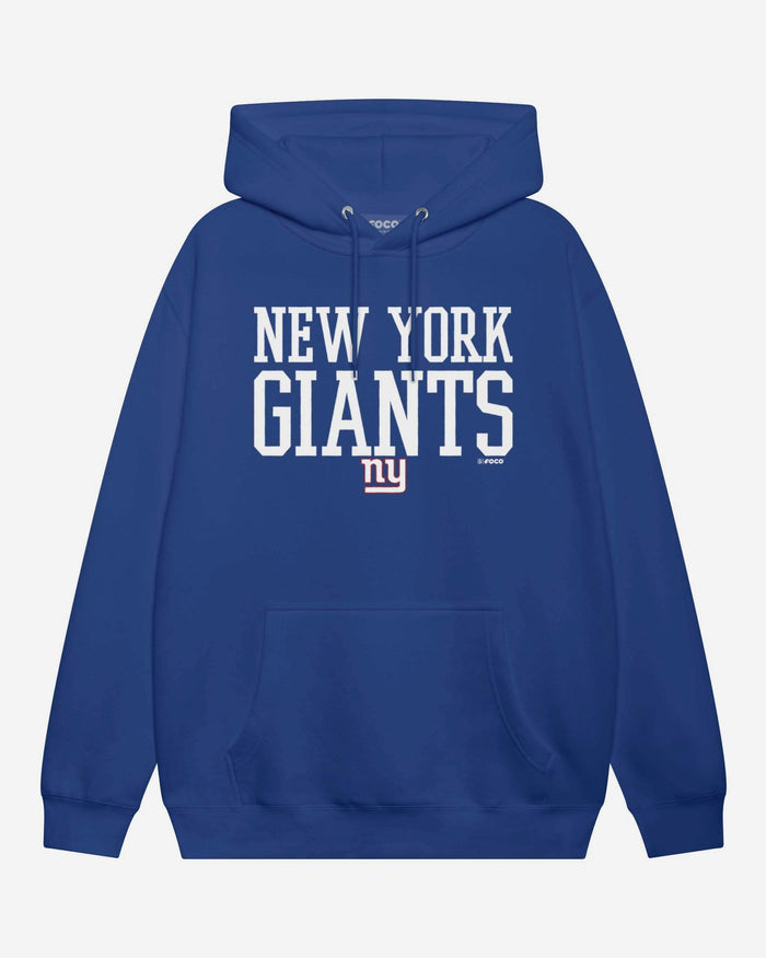 New York Giants Bold Wordmark Hoodie FOCO Athletic Heather S - FOCO.com
